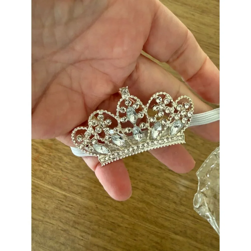 Brand new Miniature Rhinestone Tiara Headband for babies
